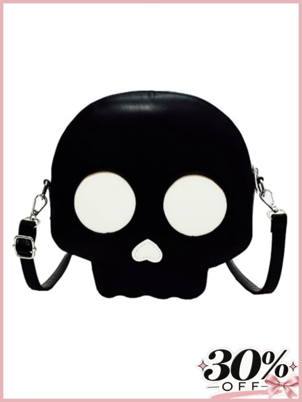 Skeleton Skull Horror Crossbody Bag Polyurethane Halloween Purse